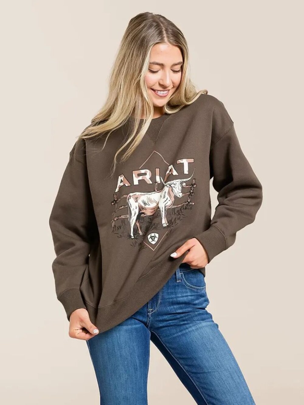 Women's Ariat Cow Pullover | NWT